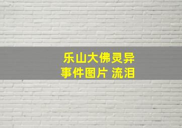 乐山大佛灵异事件图片 流泪